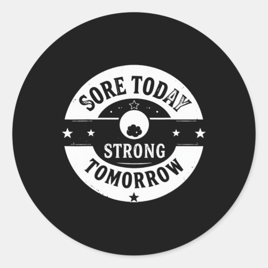 Sore Today Ronde Sticker (Voorkant)