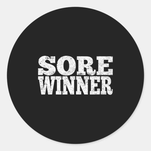 Sore Winner Funny Gym Quote Workout Exercise And F Ronde Sticker (Voorkant)