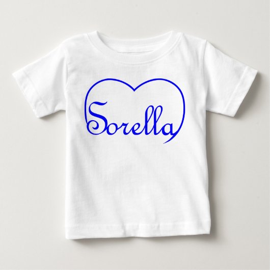 Sorella Italiaanse Zus hart Blauw (Voorkant)