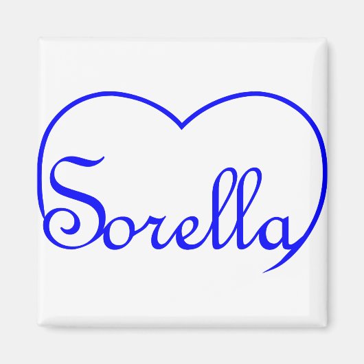 Sorella Italiaanse Zuster Blue Magneet (Voorkant)