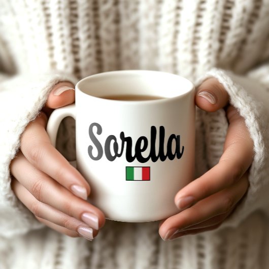 Sorella Italian Flag Mug - Gift for Sister Koffiemok