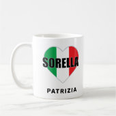 Sorella Italy Flag Heart Mok (Links)