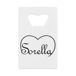 Sorella Italy Sister hart Creditkaart Flessenopener