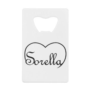 Sorella Italy Sister hart Creditkaart Flessenopener