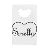 Sorella Italy Sister hart Creditkaart Flessenopener (Achterkant)