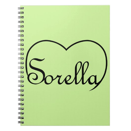 Sorella Italy Sister hart Notitieboek (Voorkant)