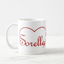 Sorella Italy Sister hart Rood Koffiemok