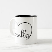 Sorella Italy Sister hart Tweekleurige Koffiemok (Voorkant links)