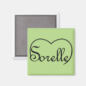 Sorelle Italy Sisters hart Magneet (Voorkant / Achterkant)