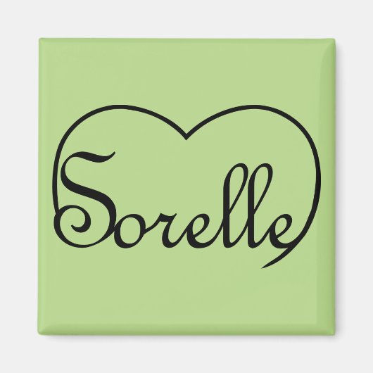Sorelle Italy Sisters hart Magneet (Voorkant)