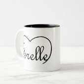 Sorelle Italy Sisters hart Tweekleurige Koffiemok (Voorkant links)