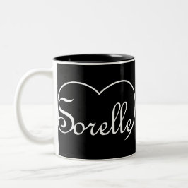 Sorelle Italy Sisters white Tweekleurige Koffiemok
