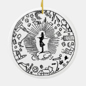 "SOREN KIEKEGAARD: DE COSAIR AFFAIR" KERAMISCH ORNAMENT (Achterkant)