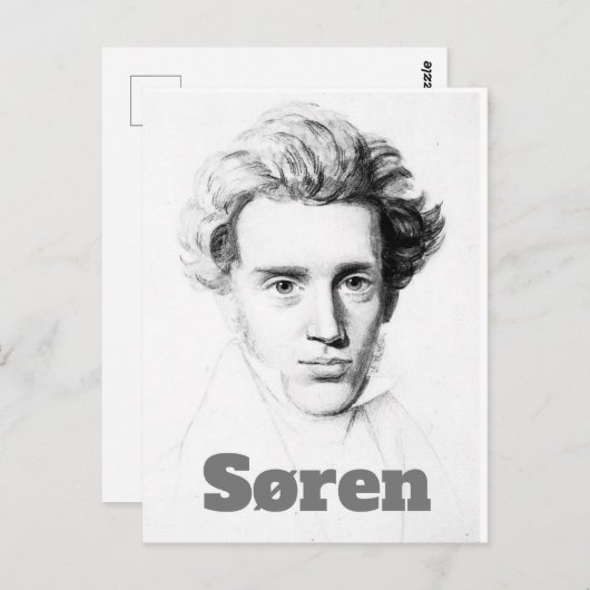 Søren Kierkegaard Briefkaart (Voorkant / Achterkant)