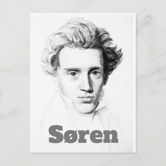 Søren Kierkegaard Briefkaart (Voorkant)