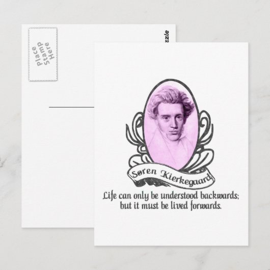Søren Kierkegaard Briefkaart (Voorkant / Achterkant)