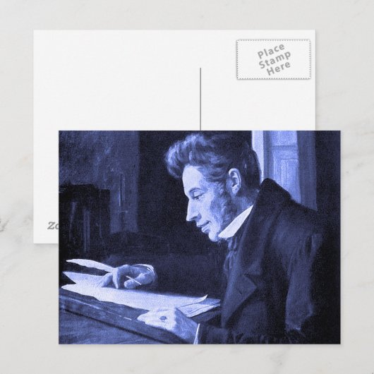 "SOREN KIERKEGAARD" BRIEFKAART (Voorkant / Achterkant)