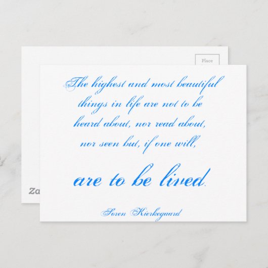 Soren Kierkegaard Briefkaart (Voorkant / Achterkant)