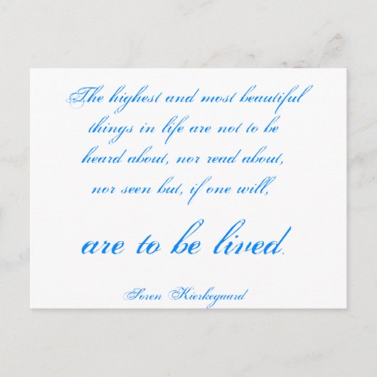 Soren Kierkegaard Briefkaart (Voorkant)