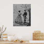 Søren Kierkegaard en Regine Olsen Poster (Keuken)