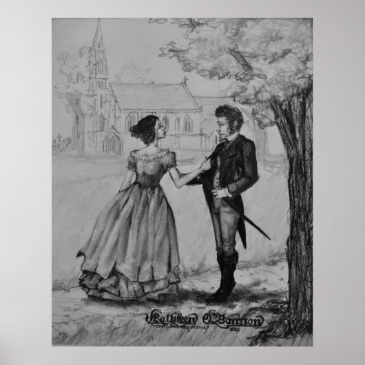 Søren Kierkegaard en Regine Olsen Poster (Voorkant)