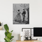 Søren Kierkegaard en Regine Olsen Poster (Thuiskantoor)