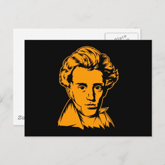 Soren Kierkegaard filosofie van existentialistisch Briefkaart (Voorkant / Achterkant)