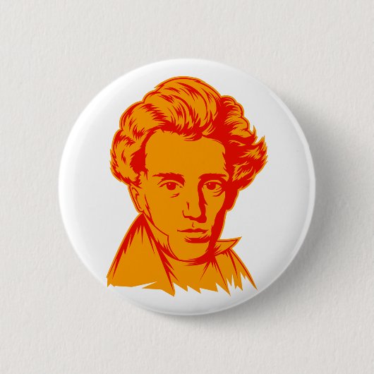 Soren Kierkegaard filosofie van existentialistisch Ronde Button 5,7 Cm (Voorkant)