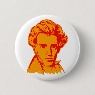 Soren Kierkegaard filosofie van existentialistisch Ronde Button 5,7 Cm