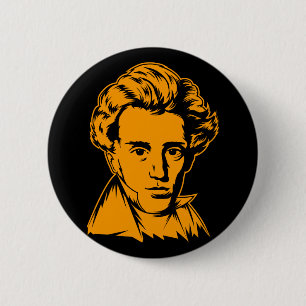 Soren Kierkegaard filosofie van existentialistisch Ronde Button 5,7 Cm
