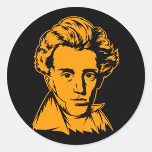 Soren Kierkegaard filosofie van existentialistisch Ronde Sticker