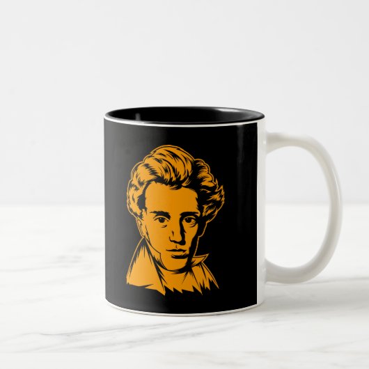 Soren Kierkegaard filosofie van existentialistisch Tweekleurige Koffiemok (Rechts)