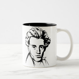 Soren Kierkegaard filosofie van existentialistisch Tweekleurige Koffiemok