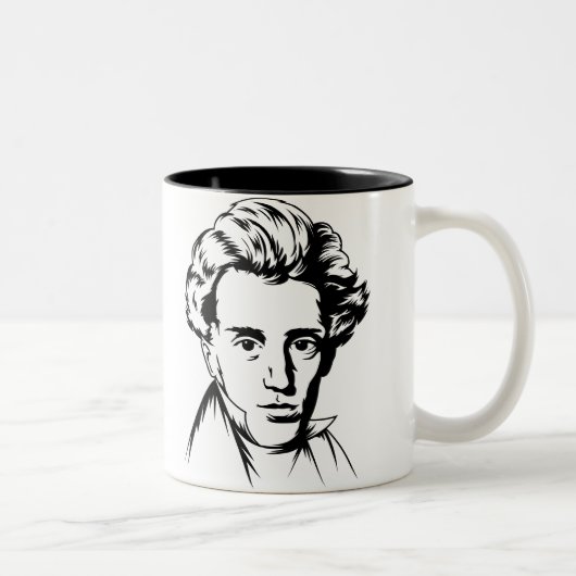 Soren Kierkegaard filosofie van existentialistisch Tweekleurige Koffiemok (Rechts)