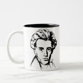 Soren Kierkegaard filosofie van existentialistisch Tweekleurige Koffiemok (Links)