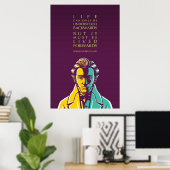 Søren Kierkegaard Inspirerend Quote: Life Poster (Thuiskantoor)