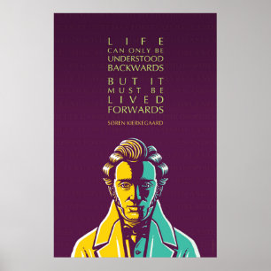 Søren Kierkegaard Inspirerend Quote: Life Poster