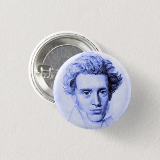 "SOREN KIERKEGAARD" RONDE BUTTON 3,2 CM (Voorkant /achterkant)
