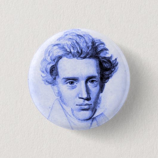"SOREN KIERKEGAARD" RONDE BUTTON 3,2 CM (Voorkant)