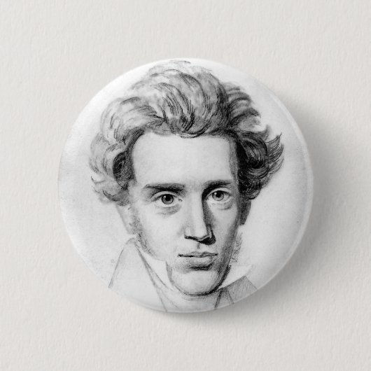 "SOREN KIERKEGAARD" RONDE BUTTON 5,7 CM (Voorkant)