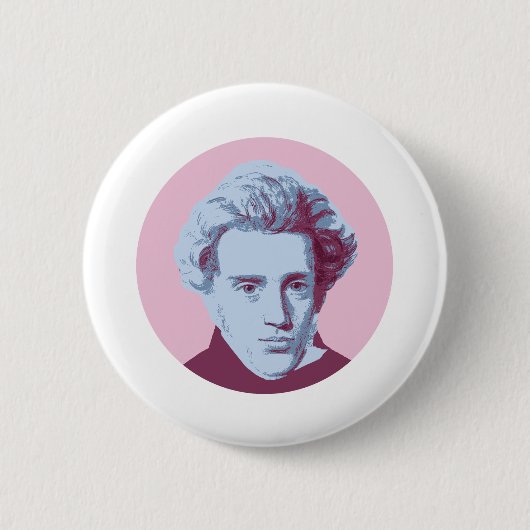 Soren Kierkegaard Ronde Button 5,7 Cm (Voorkant)