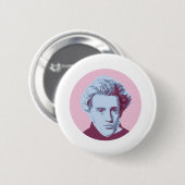 Soren Kierkegaard Ronde Button 5,7 Cm (Voorkant /achterkant)