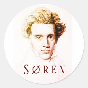 Søren Kierkegaard Ronde Sticker