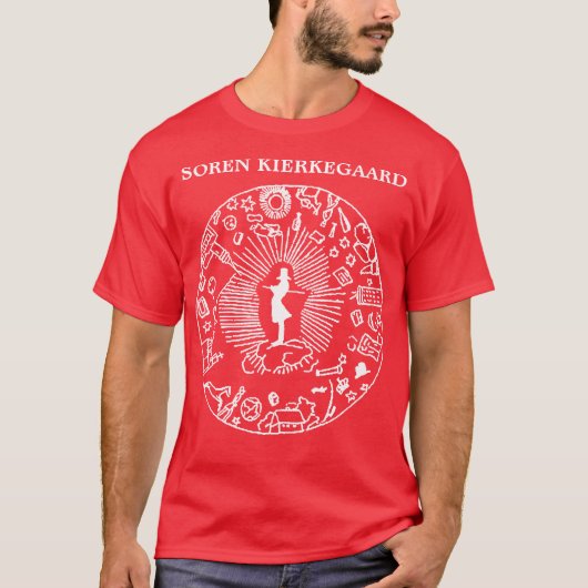 "SOREN KIERKEGAARD VS. DE WERELD" T-SHIRT (Voorkant)