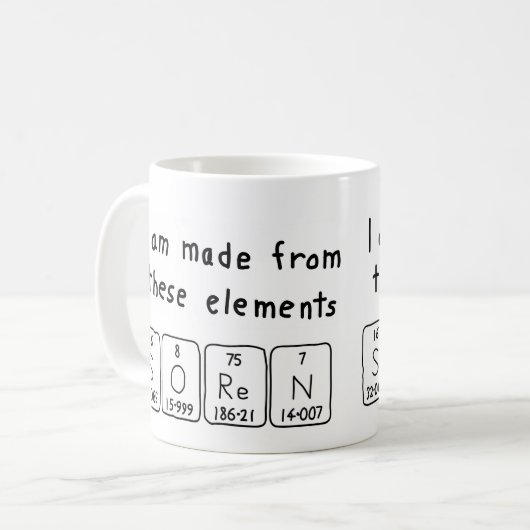 Soren periodieke lijstnaam mok (Voorkant links)