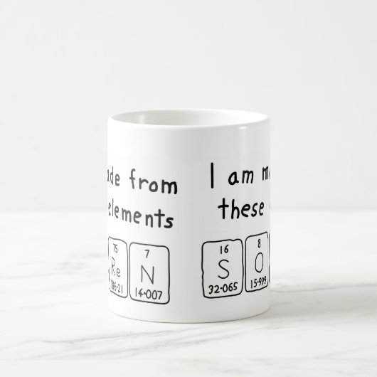 Soren periodieke lijstnaam mok (Center)