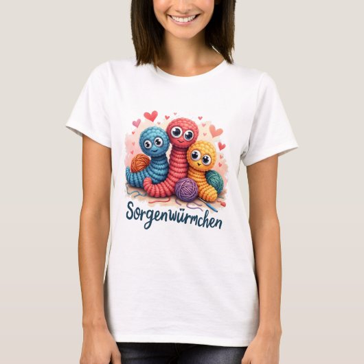 Sorgenwürmchen - wormen t-shirt (Voorkant)