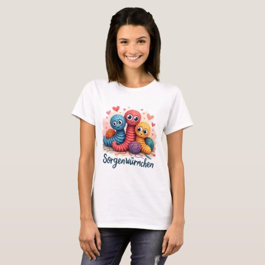 Sorgenwürmchen - wormen t-shirt (Voorkant volledig)