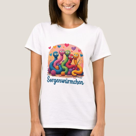 Sorgenwürmchen - wormen t-shirt (Voorkant)
