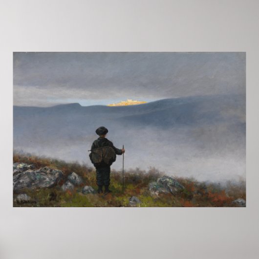 Soria Moria Palace Shimmered Theodor Kittelsen Poster (Voorkant)